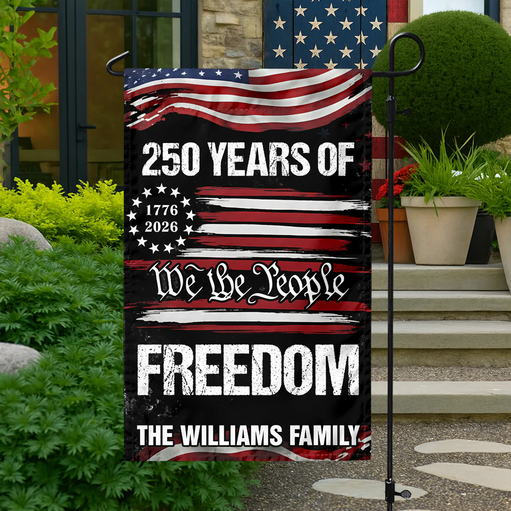 Custom Family Name We The People 250 Years USA Garden Flag HA75 920574 - Image 4