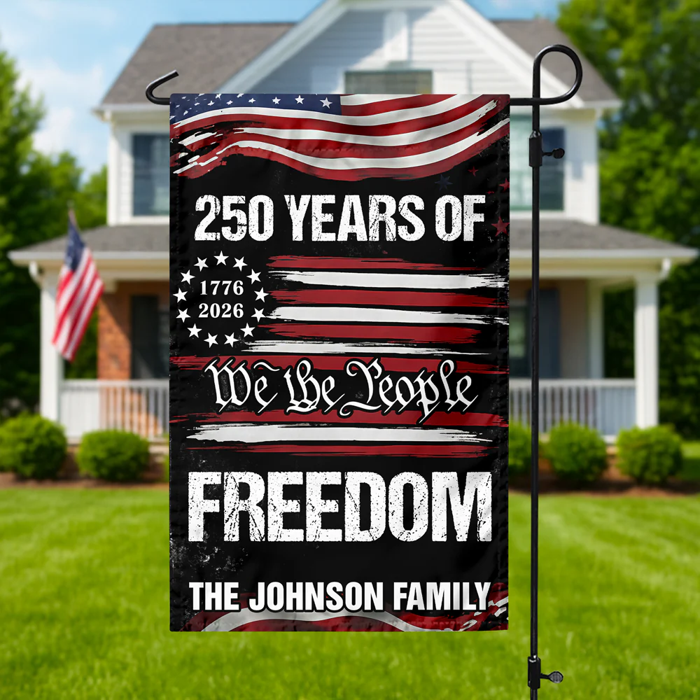 Custom Family Name We The People 250 Years USA Garden Flag HA75 920574 - Image 8