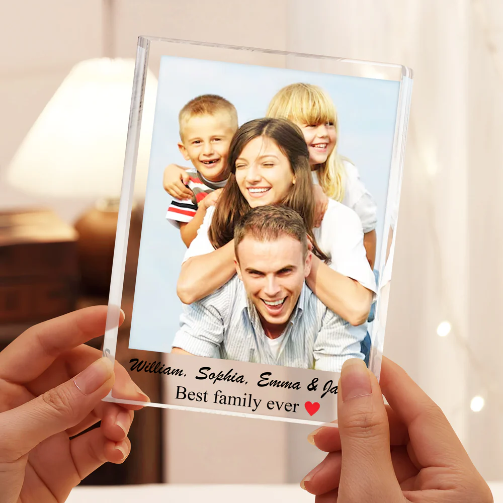 Custom Family Photo Acrylic Block Plaque – Personalized Gift for Mother’s Day, Father’s Day, Photo Keepsake LM32 899433 - Image 3