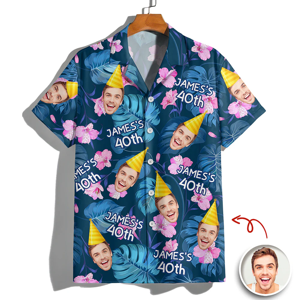 Custom Funny Face Birthday Aloha Hawaiian Shirt - Personalized Shirt Gift for Beach Party Outfit HA75 921118 - Image 8
