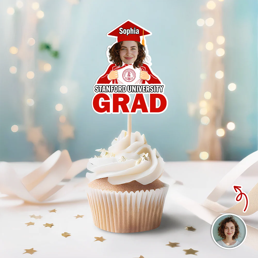 Custom Funny Face Class of 2026 Graduation Cupcake Topper LM32 899149 - Image 4