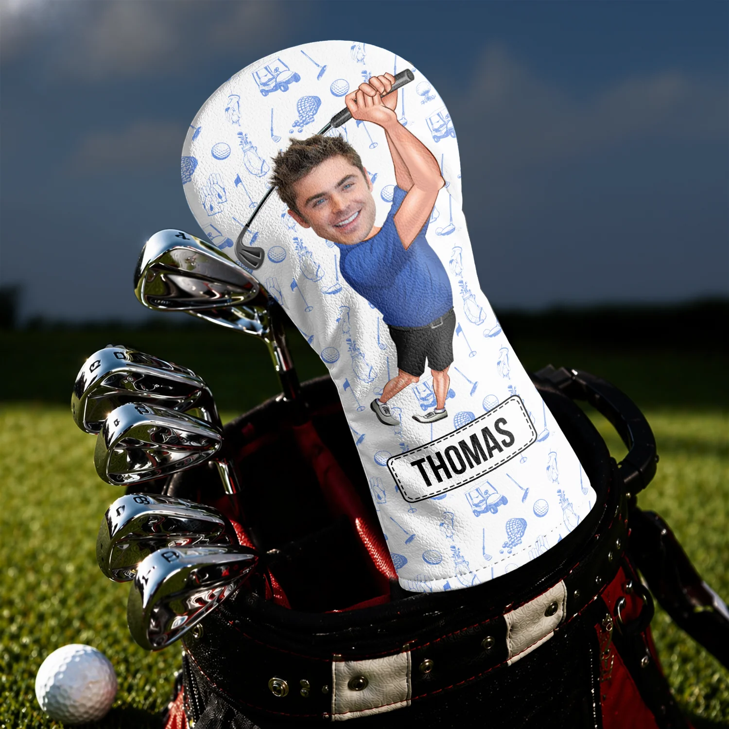Custom Funny Golfer Photo Golf Head Cover - Golf Lovers Gift CH07 911430 - Image 4