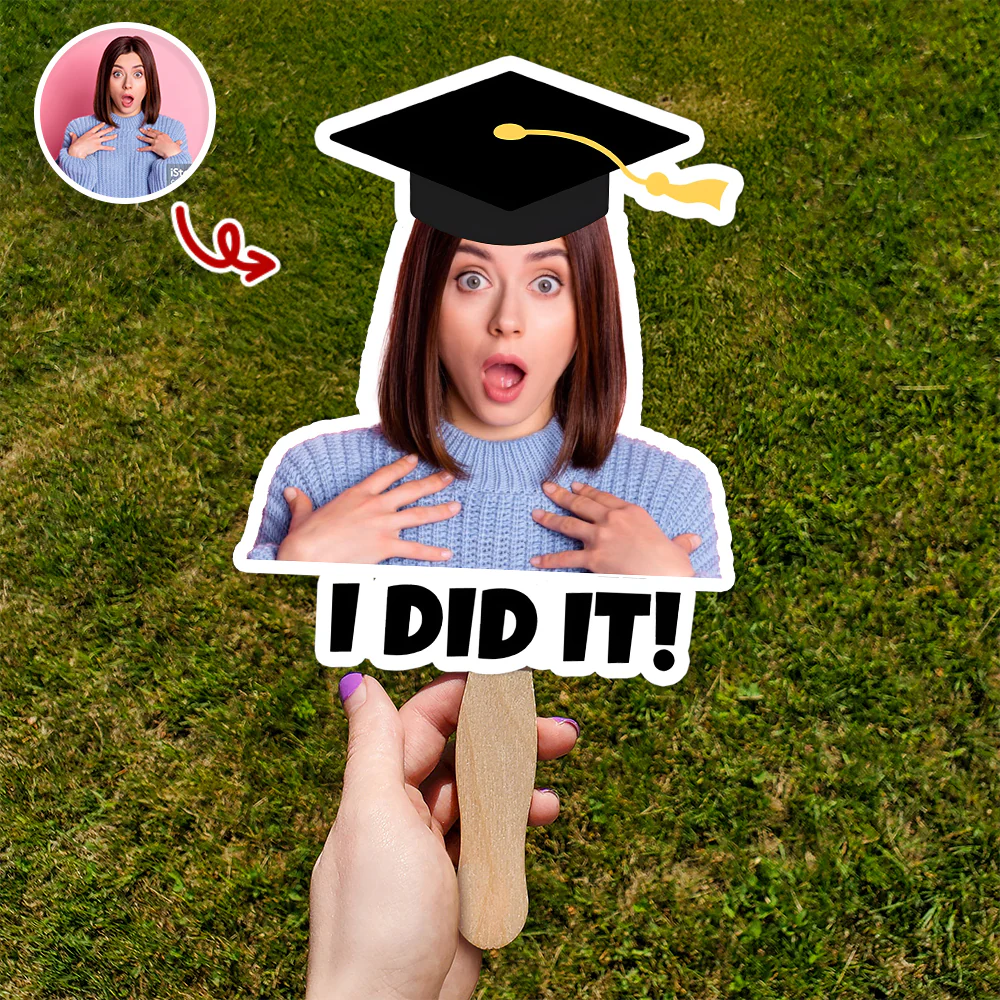 Custom Graduation Photo I Did It Face Fan Class Of 2026 HO82 901926 - Image 4