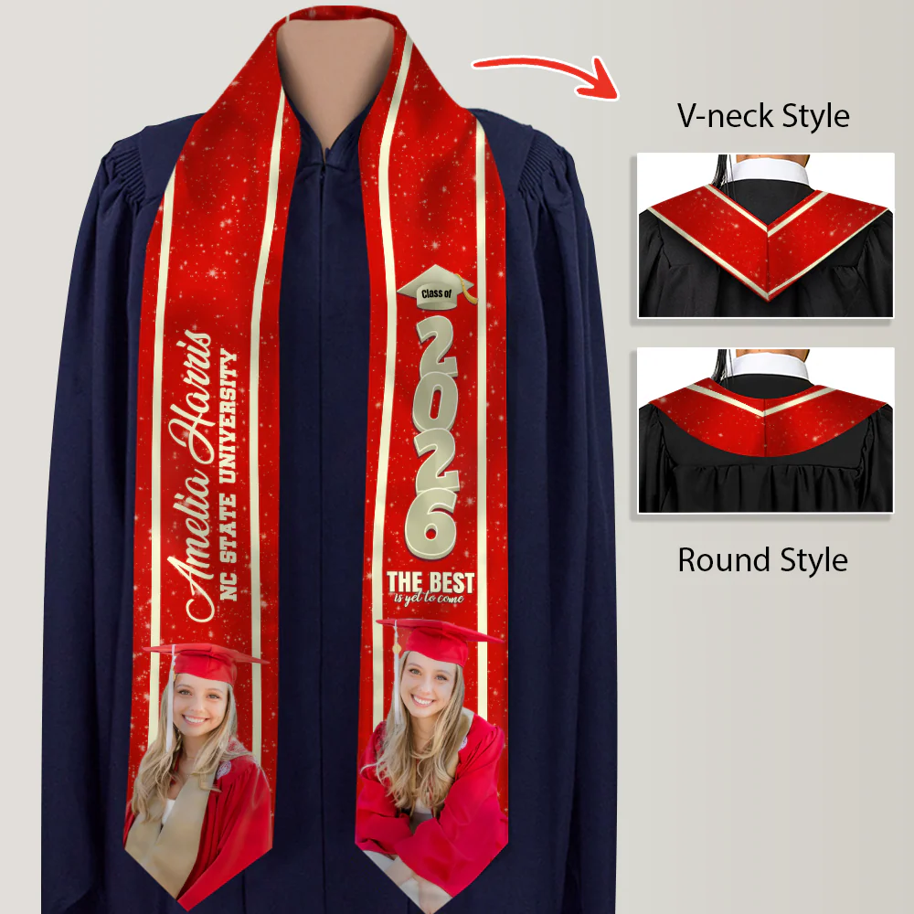 Custom Graduation Stole Class of 2026 - Personalized Graduation Gift for Students HO82 901322 - Image 3