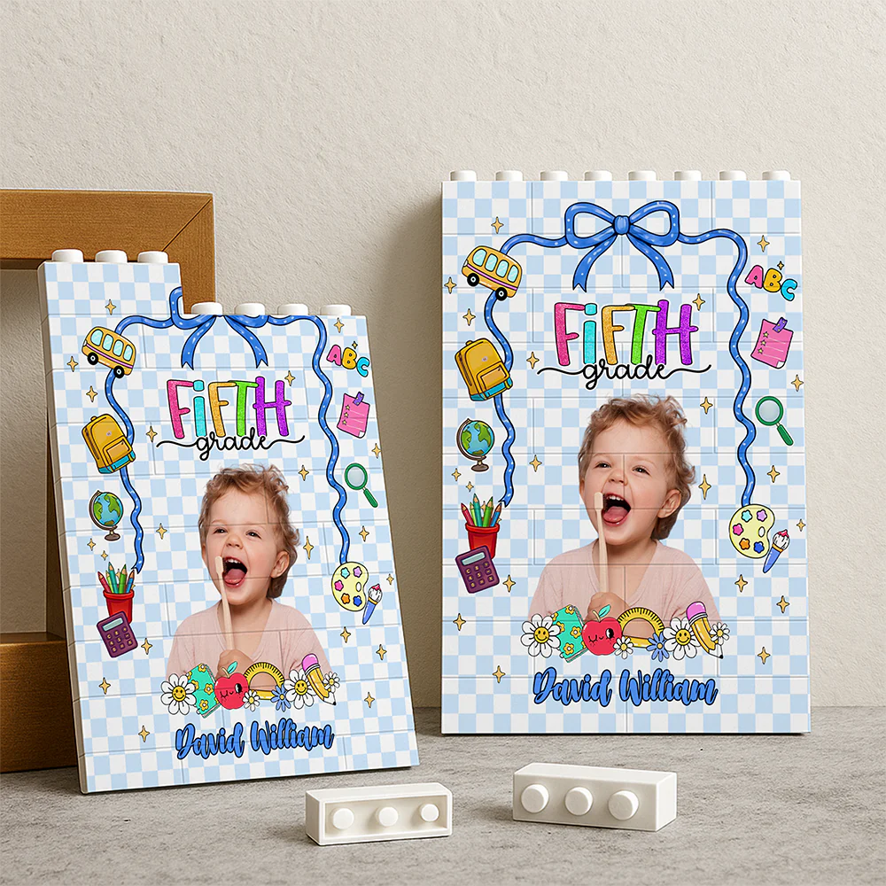 Custom Kid Photo Building Brick Blocks With Grade - Personalized Gift For Kids HA75 921640 - Image 3