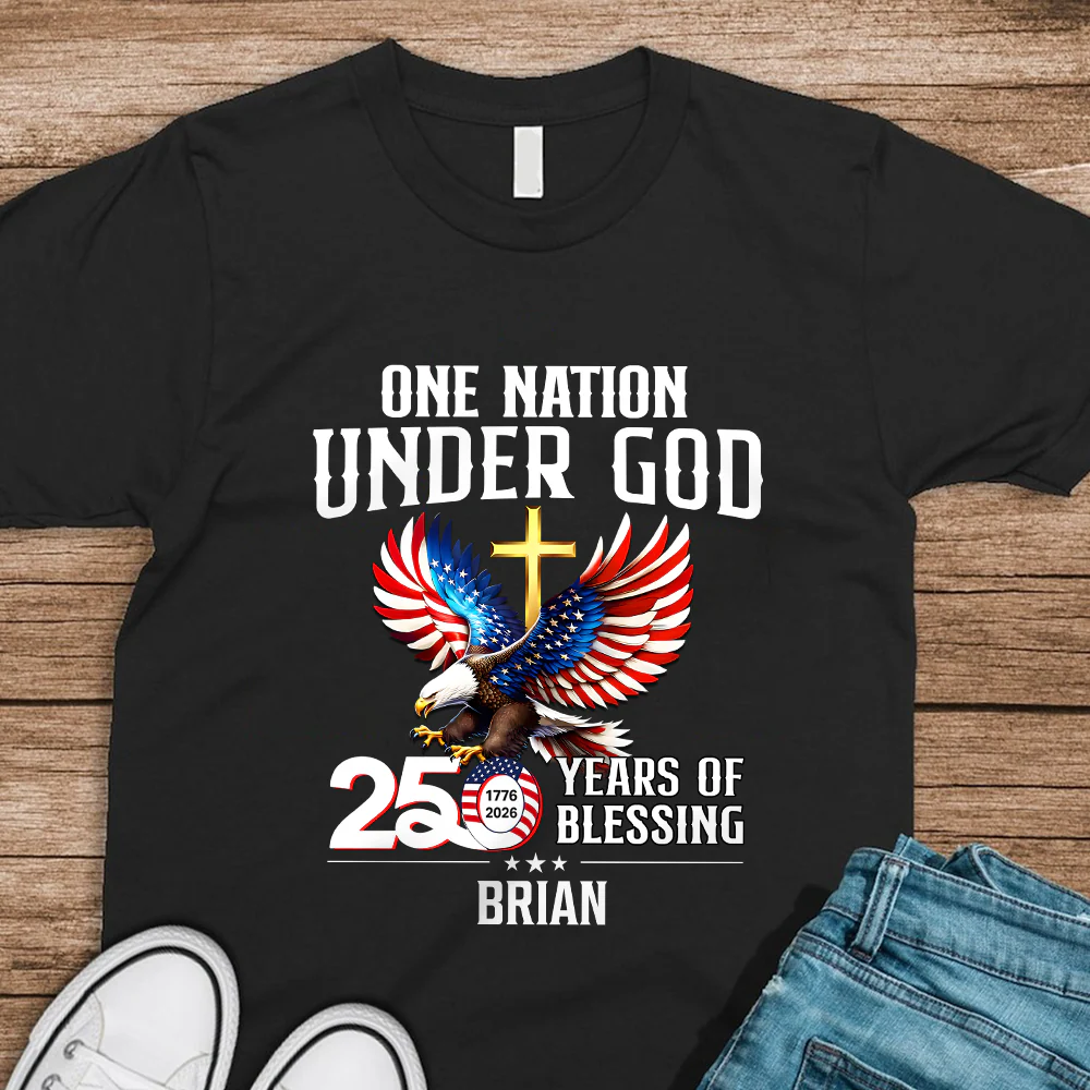 Custom Name 250 Years of Blessing America Dark Shirt LM32 899107 - Image 3