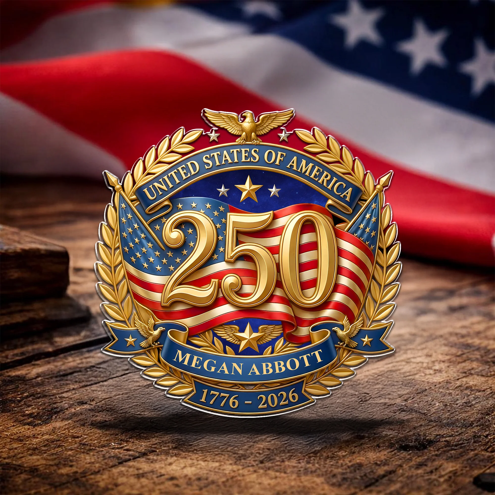 Custom Name 250th Anniversary United States Of America 1776-2026 Acrylic Pin HO82 902274 - Image 4