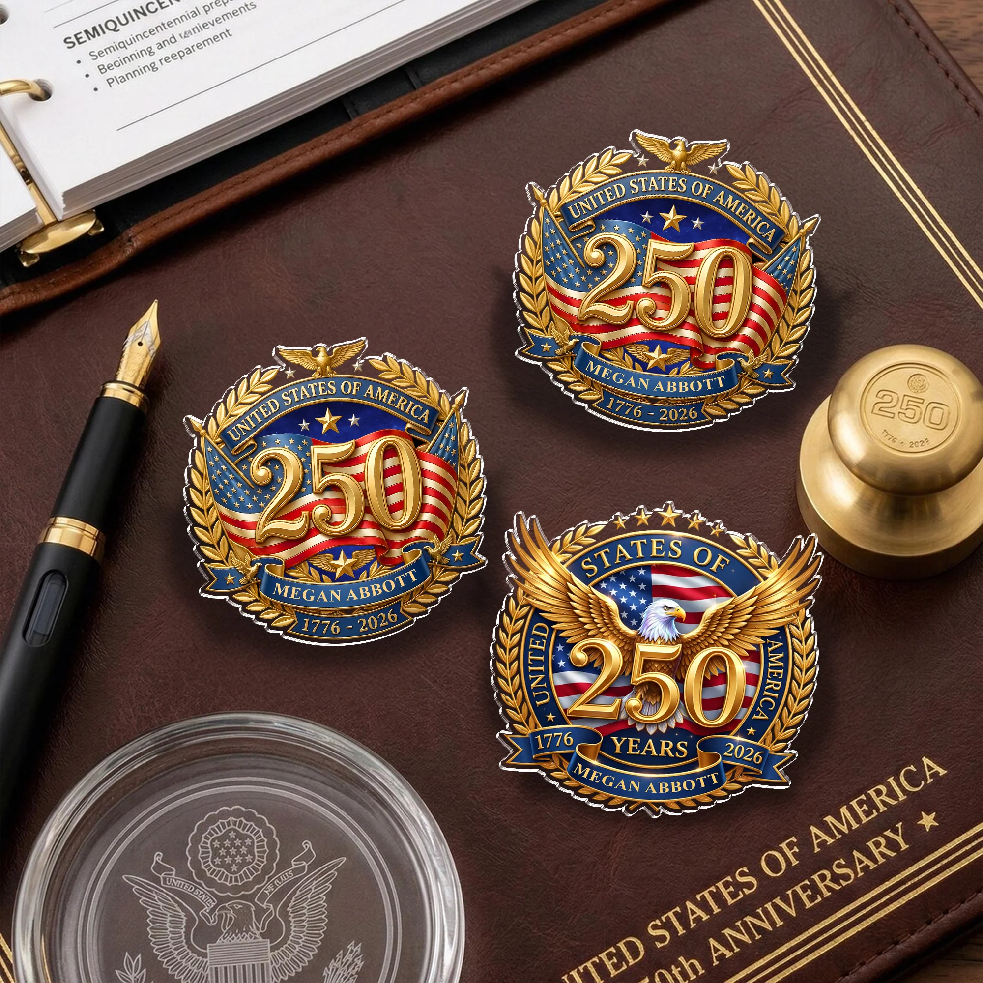 Custom Name 250th Anniversary United States Of America 1776-2026 Acrylic Pin HO82 902274 - Image 5