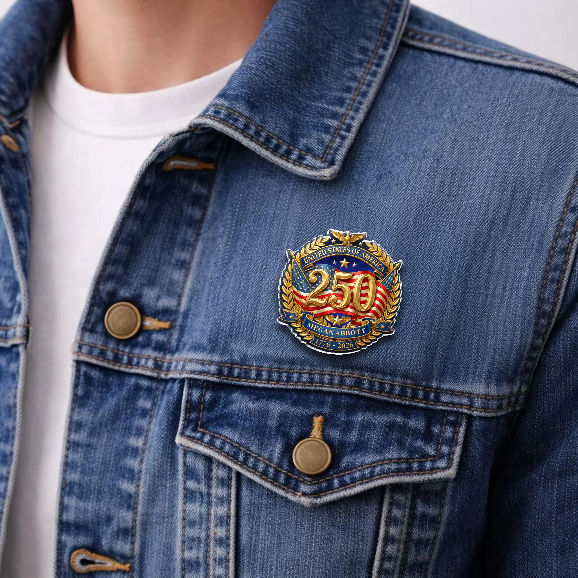 Custom Name 250th Anniversary United States Of America 1776-2026 Acrylic Pin HO82 902274 - Image 7