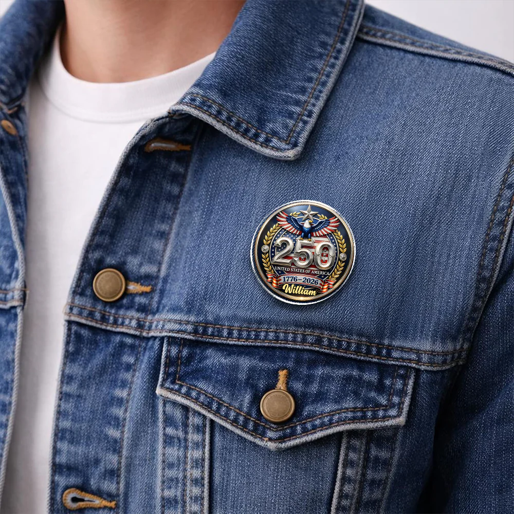 Custom Name 250th United States Of America 1776–2026 Anniversary Patriotic Acrylic Pin CH07 911122 - Image 7