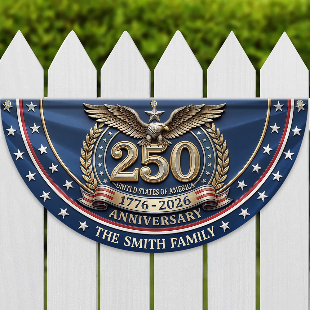 Custom Name 250th United States Of America 1776 - 2026 Anniversary Patriotic Non-Pleated Fan Flag CH07 911116 - Image 6