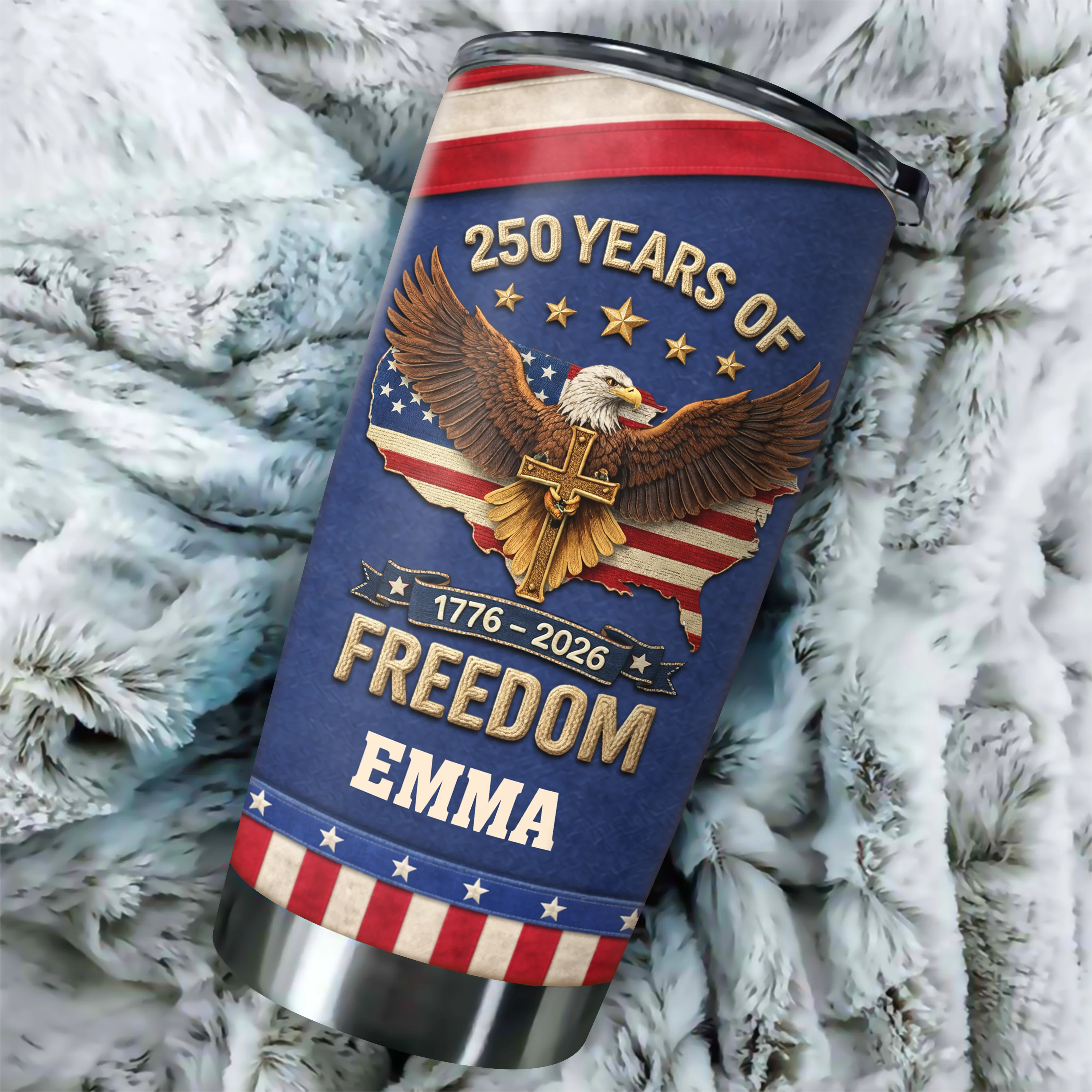 Custom Name 250 Years Of Freedom 1776 - 2026 Fat Tumbler TH10 898733