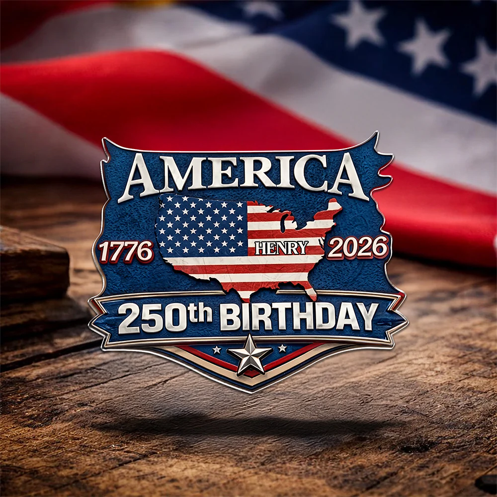 Custom Name America 250th Birthday 1776-2026 Acrylic Pin HA75 920956 - Image 4