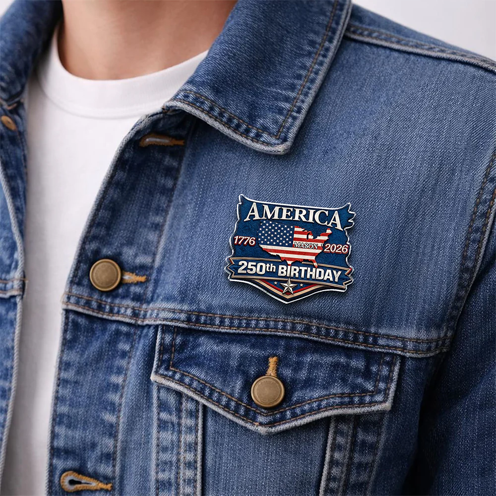 Custom Name America 250th Birthday 1776-2026 Acrylic Pin HA75 920956 - Image 7