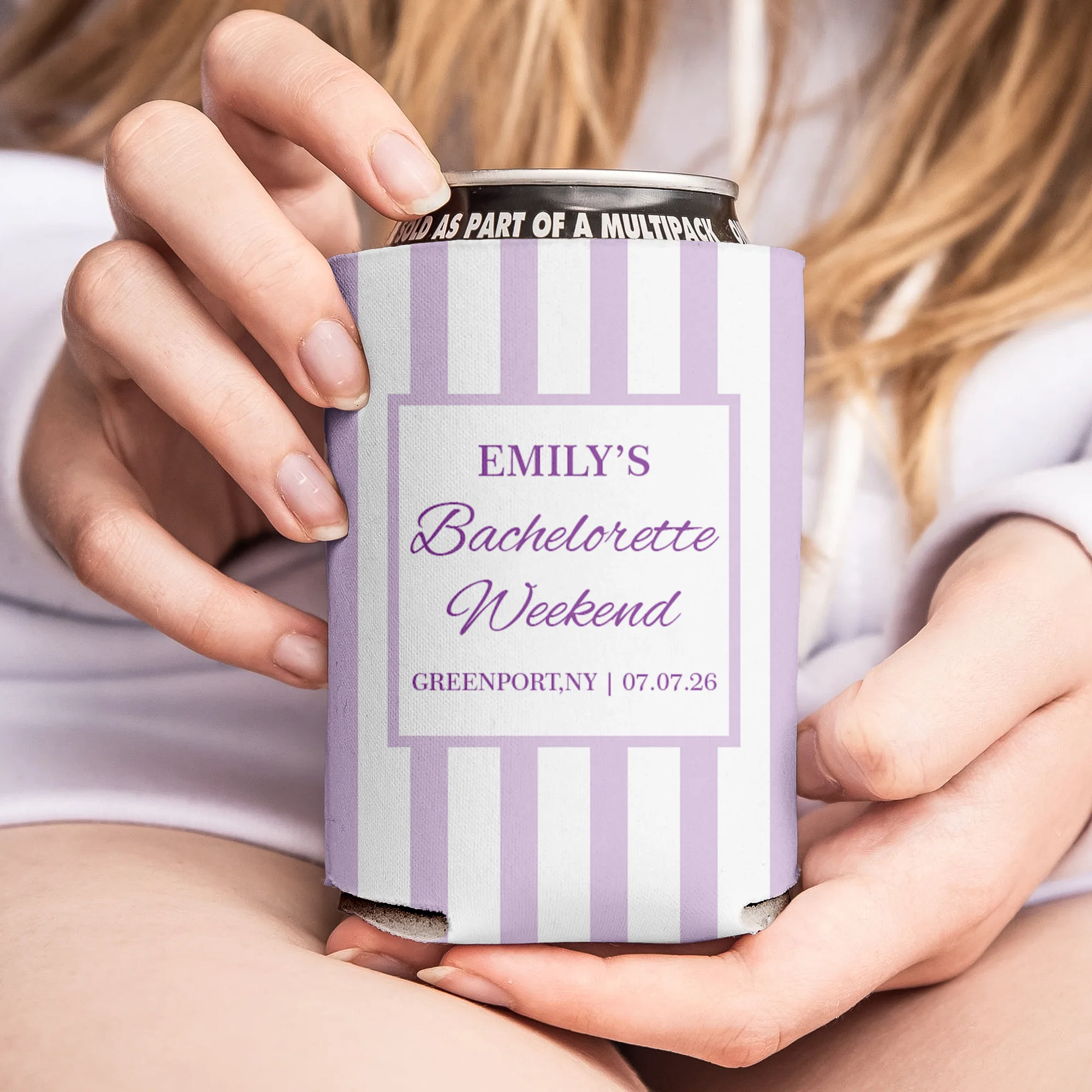 Custom Name Beach Bachelorette Can Cooler - Personalized Coastal Party Favor HO82 903050 - Image 6