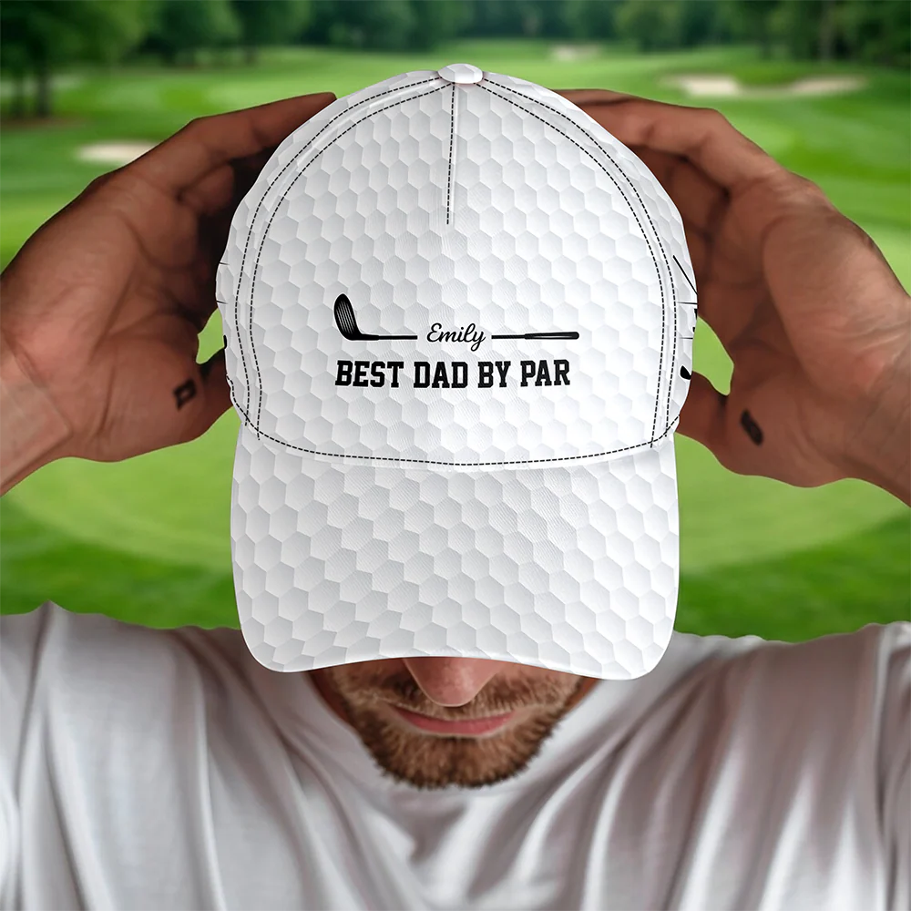 Custom Name Best Dad By Par Classic Cap - Gift for Golf Dad TH10 169837 - Image 2