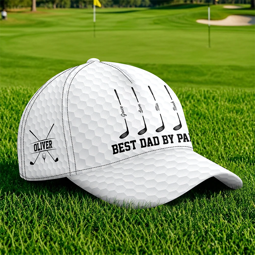 Custom Name Best Dad By Par Classic Cap - Gift for Golf Dad TH10 169837 - Image 3