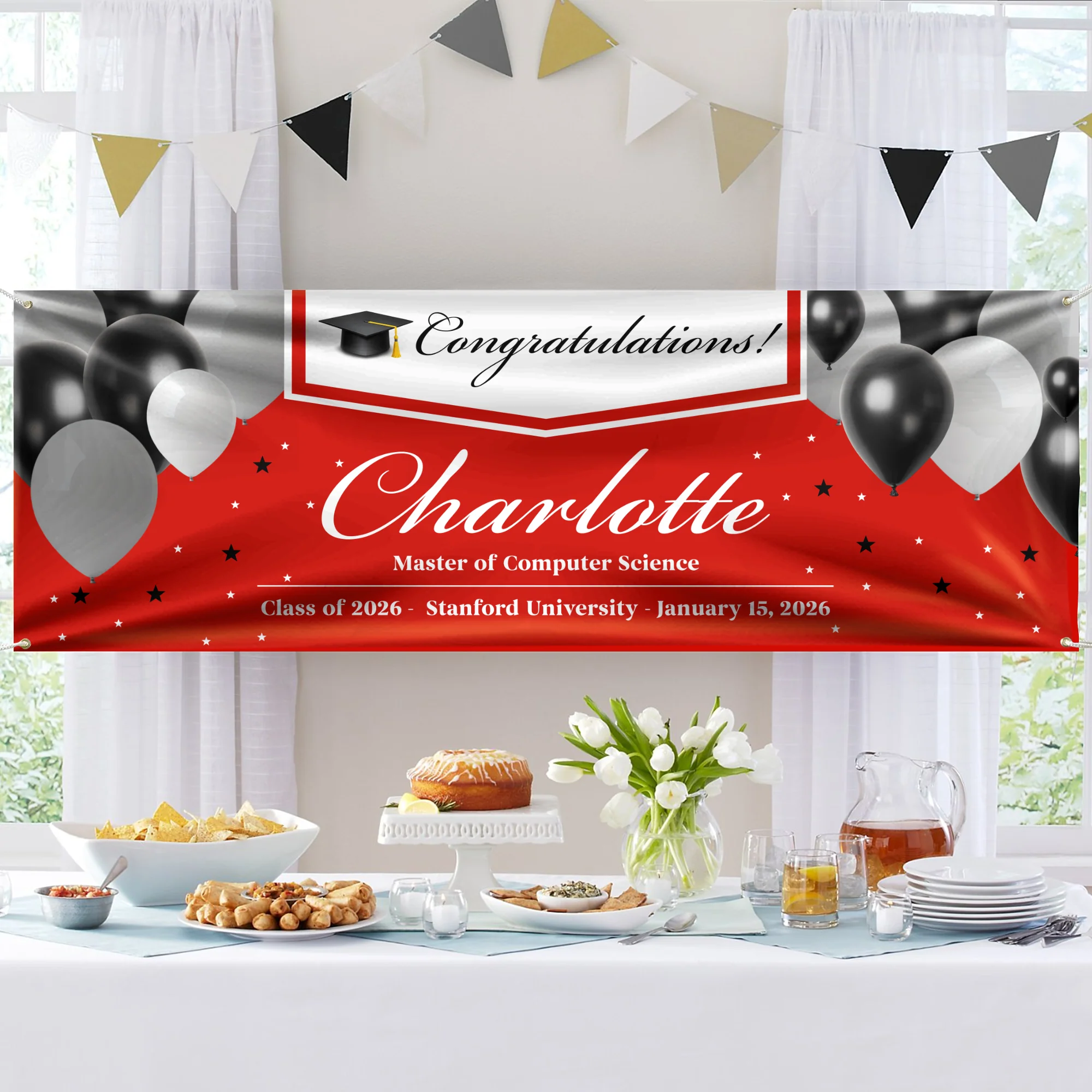 Custom Name Congratulations Banner 2026 - Graduation Decor Gift TH10 898651 - Image 2