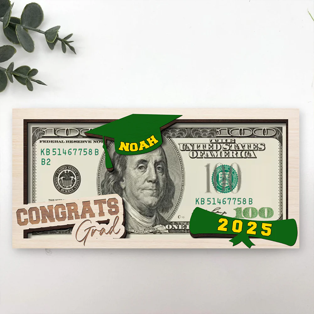 Custom Name Congratulations Class Of 2026 Wood Money Holder CH07 895514 - Image 3