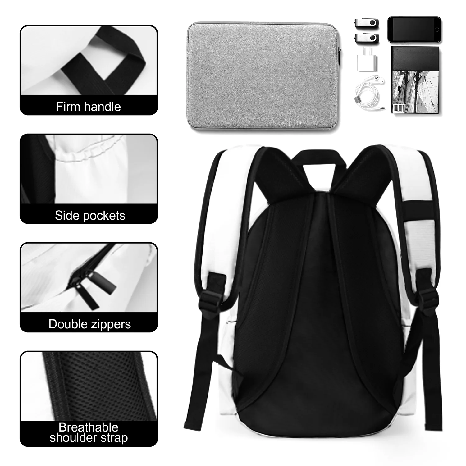 Custom Name Construction Vehicles Truck, Unicorn Letter Backpack For Kids HA75 921656 - Image 5