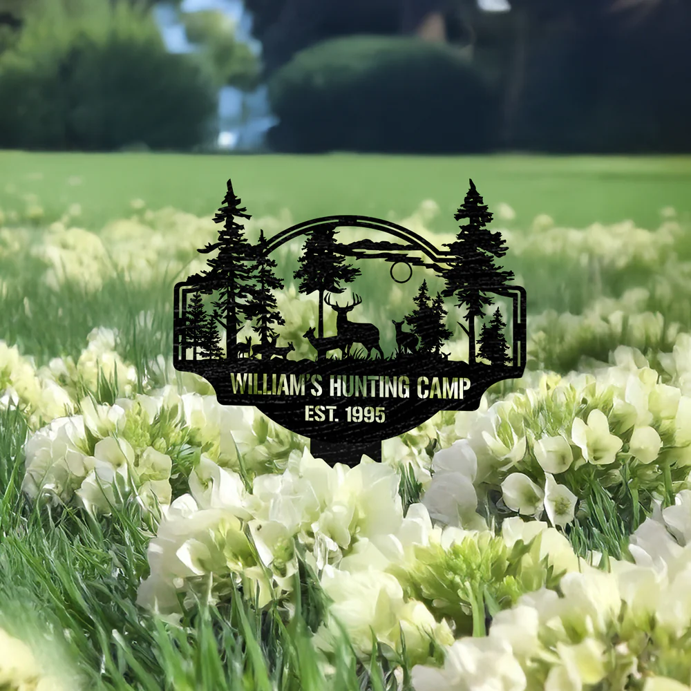 Custom Name Deer Forest Personalized Garden Stake HA75 920030 - Image 5