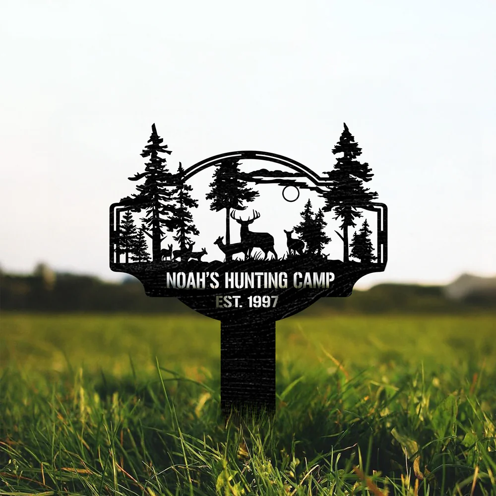 Custom Name Deer Forest Personalized Garden Stake HA75 920030 - Image 6