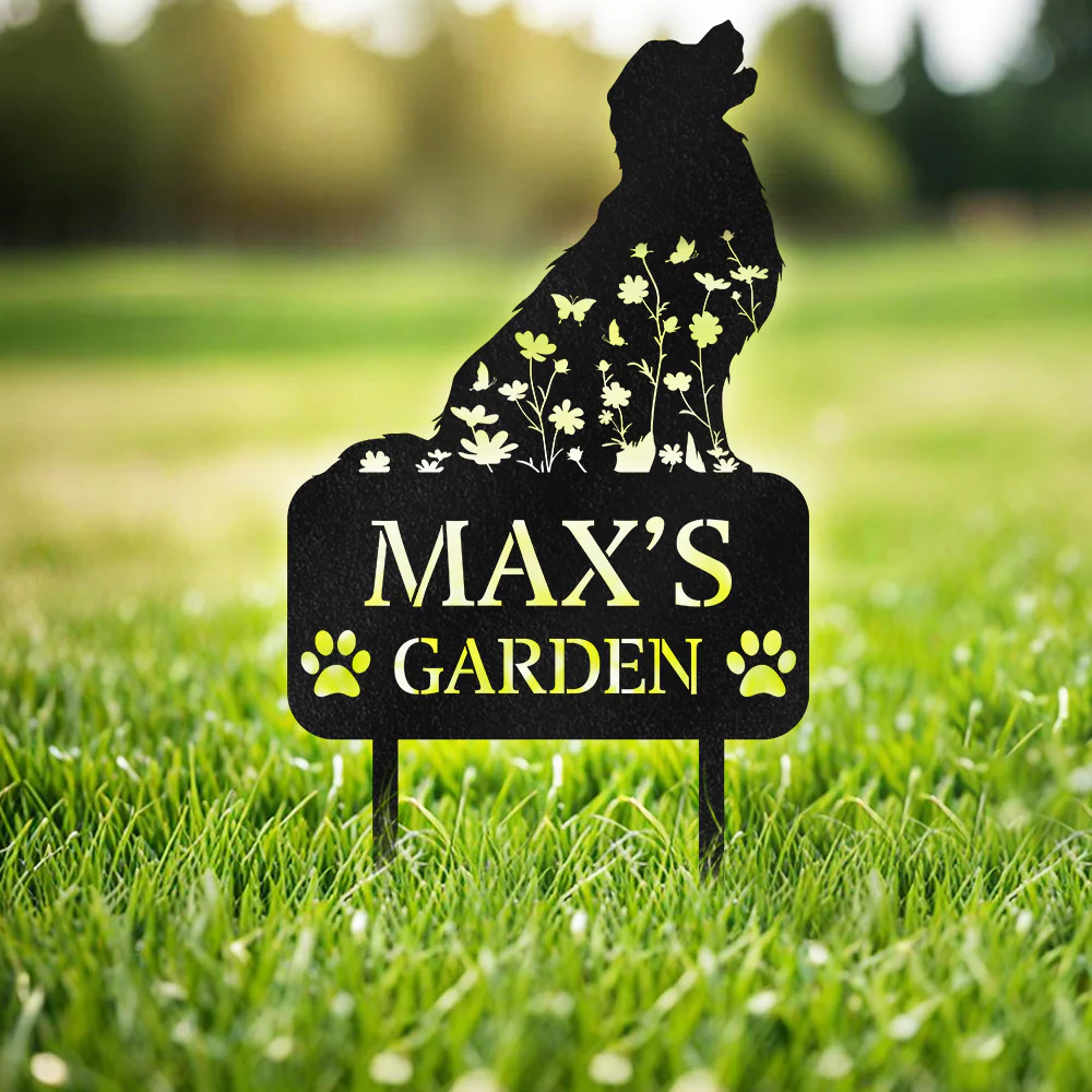 Custom Name Dog Garden Grave Marker - Personalized Pet Memorial Garden Stake HO82 902184 - Image 3
