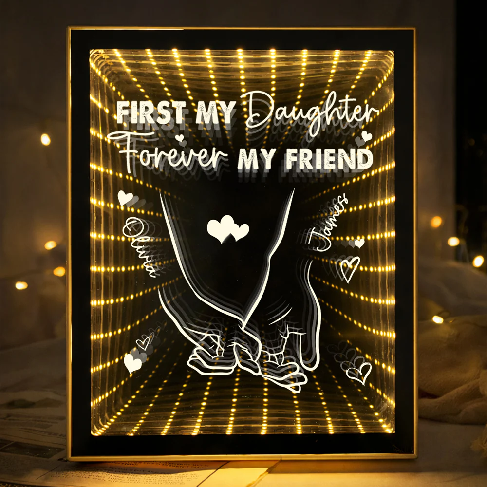 Custom Name First My Daughter Forever My Friend Infinity Mirror Light Box Personalized Mother's Day Gift HO82 901930 - Image 6