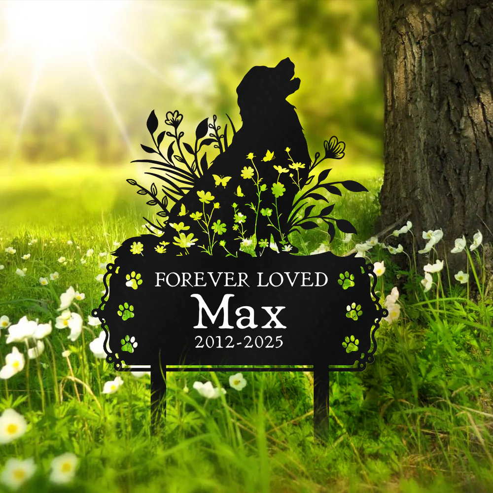 Custom Name Forever Loved Dog Grave Marker - Personalized Pet Memorial Garden Stake HO82 902186 - Image 6