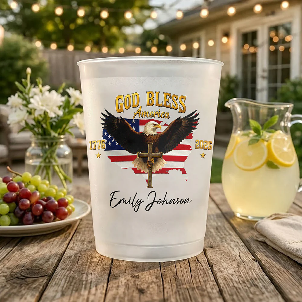 Custom Name God Bless America 1776-2026 250th Anniversary Eagle Cups For Party HO82 902260 - Image 5