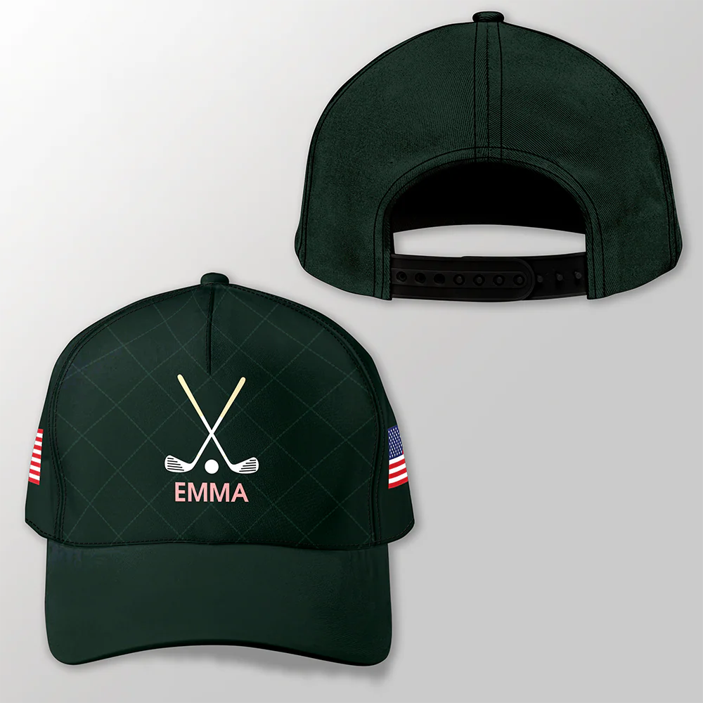 Custom Name Golf Classic Cap - USA Flag Patriotic Hat HO82 902304 - Image 5