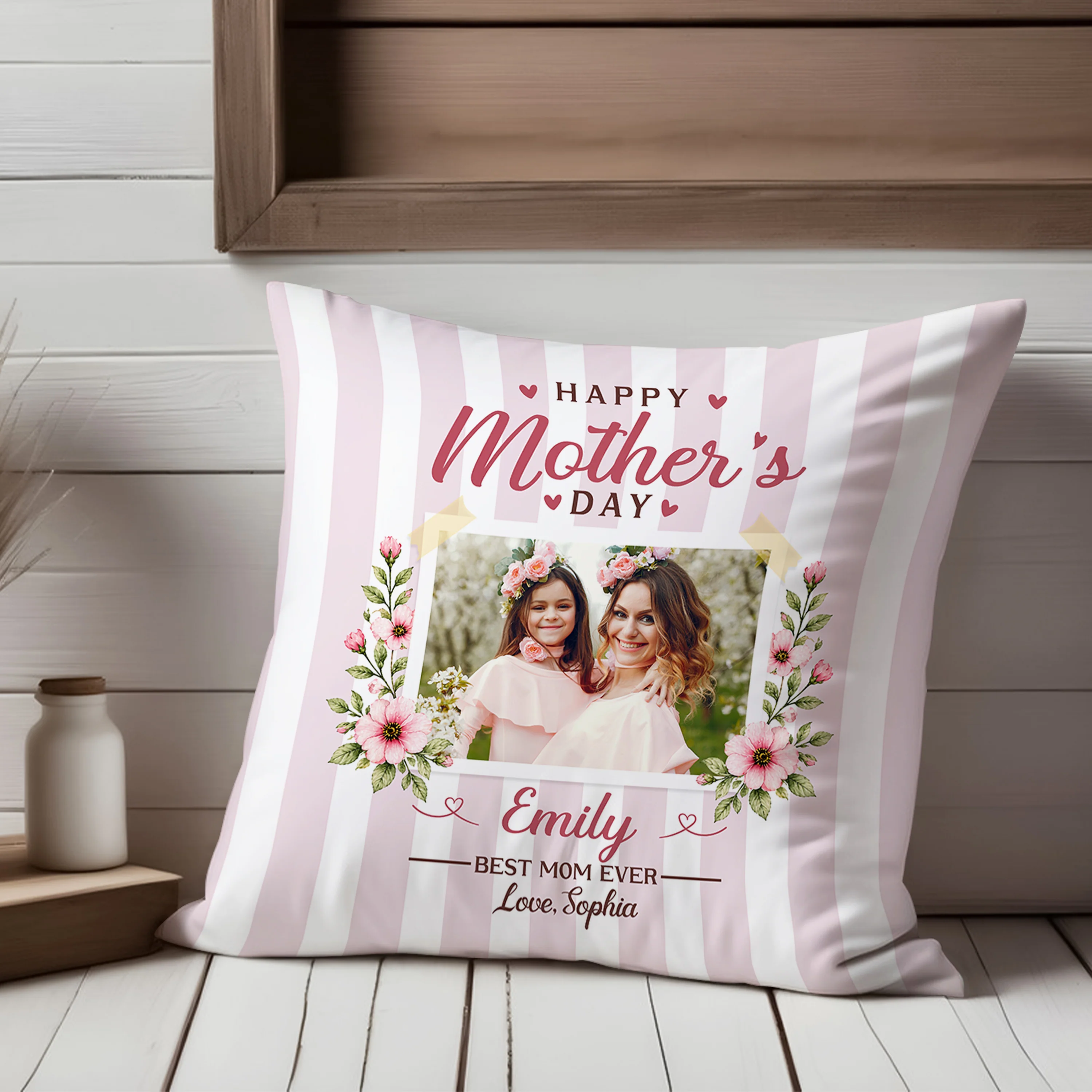 Custom Name Happy Mother's Day Best Mom Ever Pillow HO82 902242 - Image 2