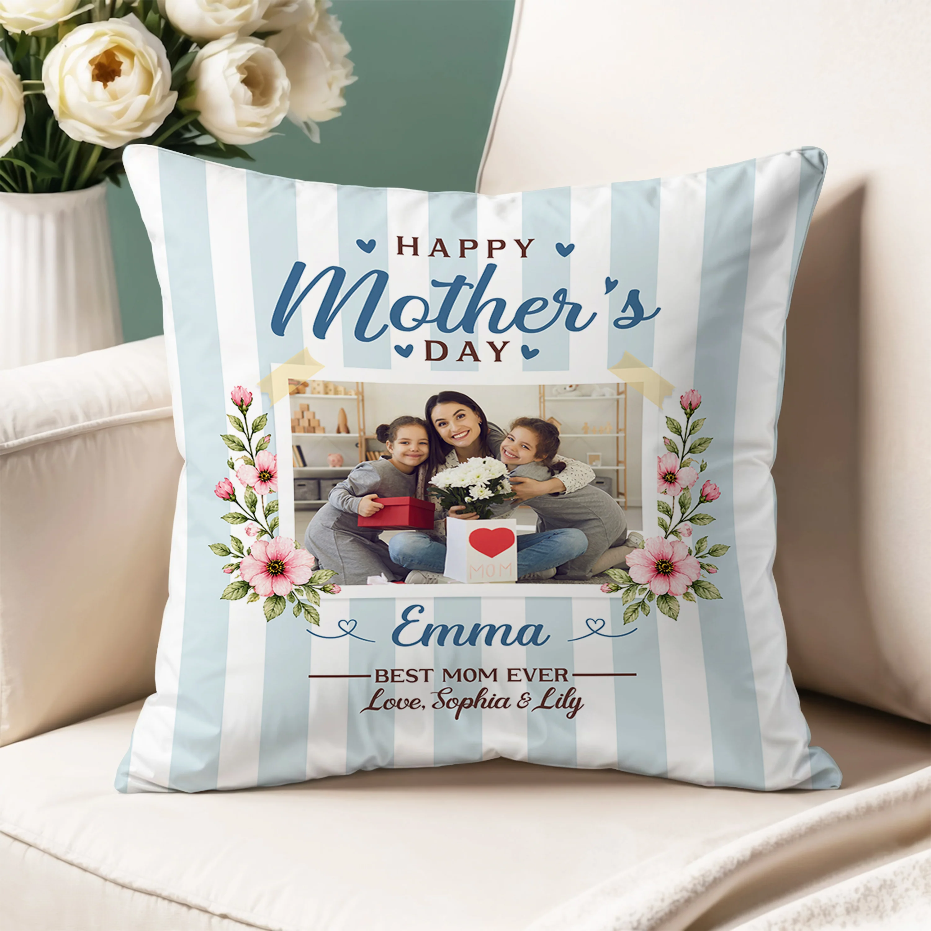 Custom Name Happy Mother's Day Best Mom Ever Pillow HO82 902242 - Image 6