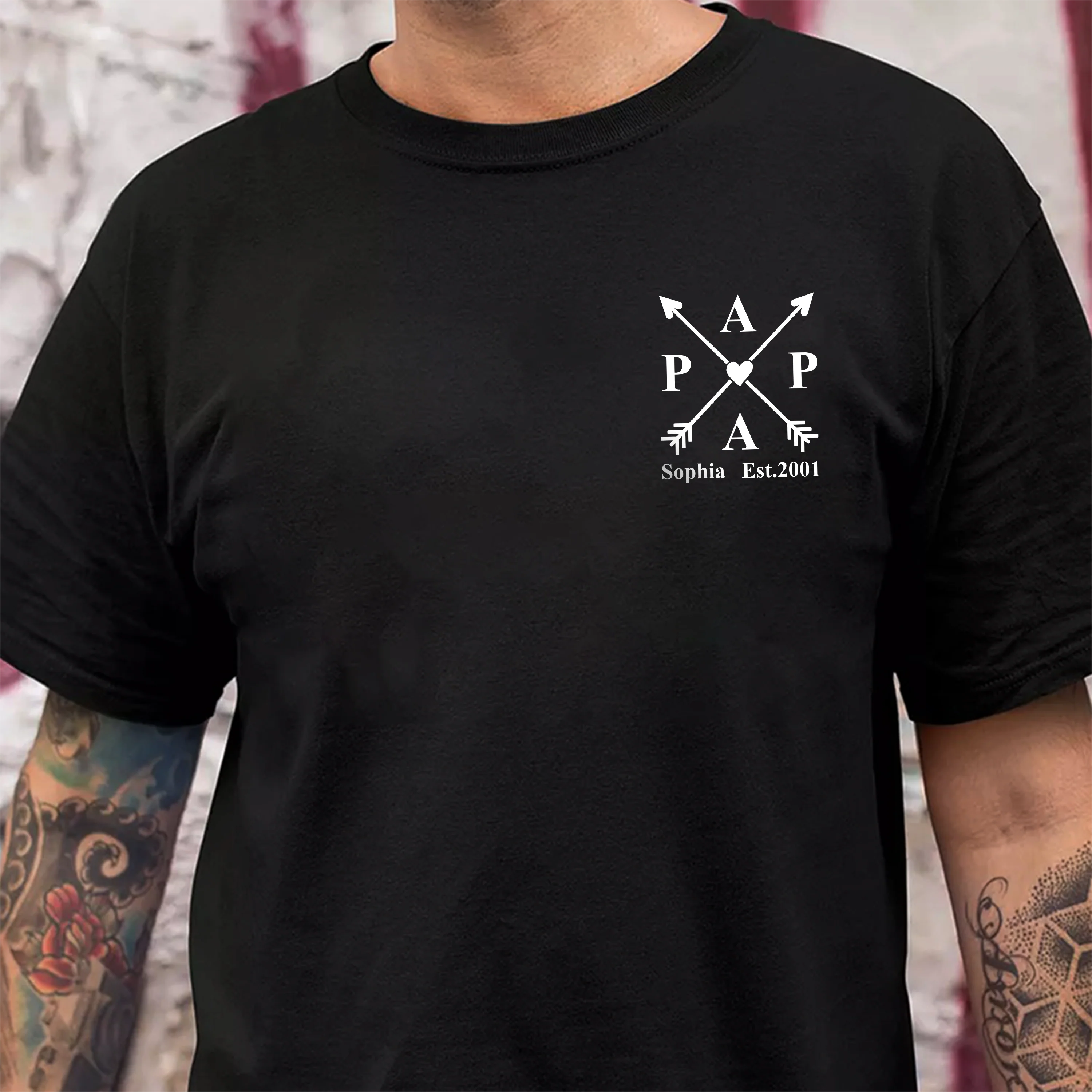 Custom Name Papa Dark Shirt - Personalized Kids Names Gift for Dad, Father’s Day Gift LM32 899647 - Image 5