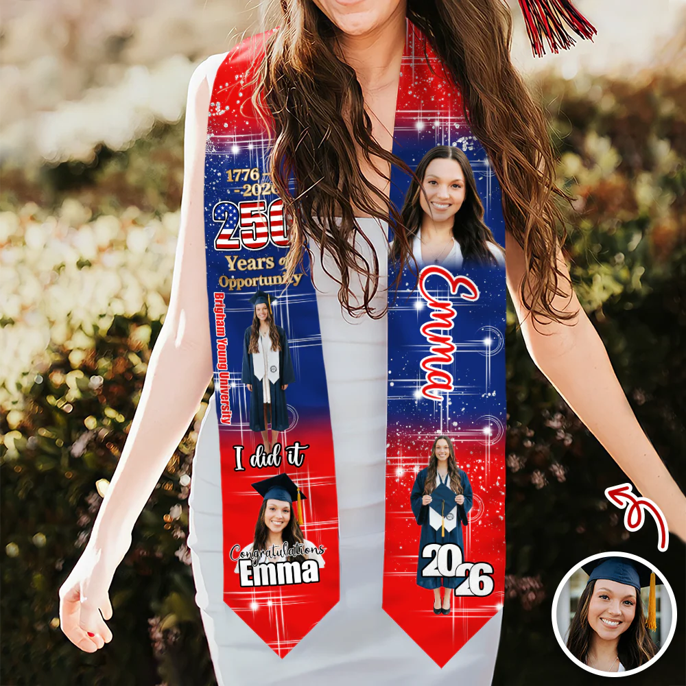 Custom Photo 250 Years Of Opportunity Graduation Celebration Stole TH10 898487 - Image 6