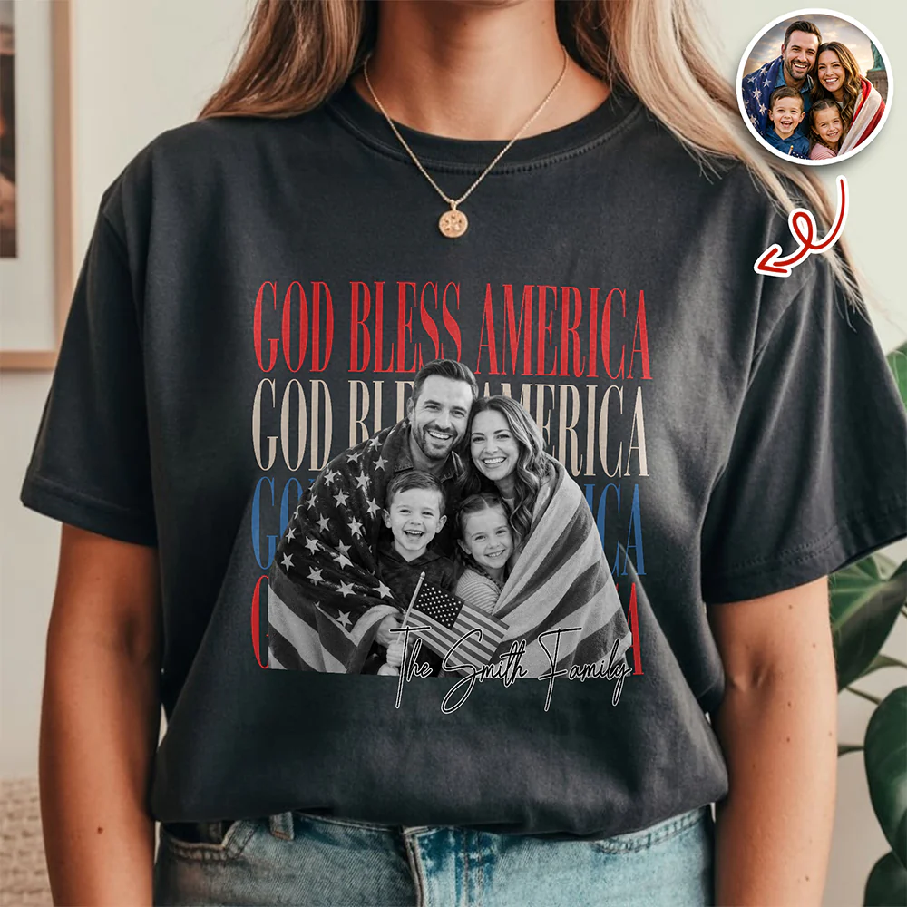 Custom Photo 250th Anniversary God Bless America Patriotic Comfort Shirt HO82 902774 - Image 4
