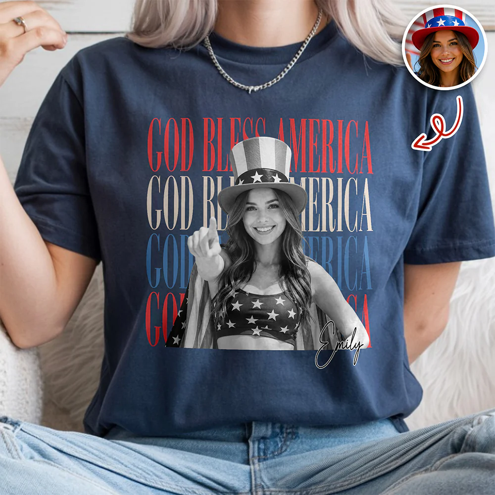 Custom Photo 250th Anniversary God Bless America Patriotic Comfort Shirt HO82 902774 - Image 5
