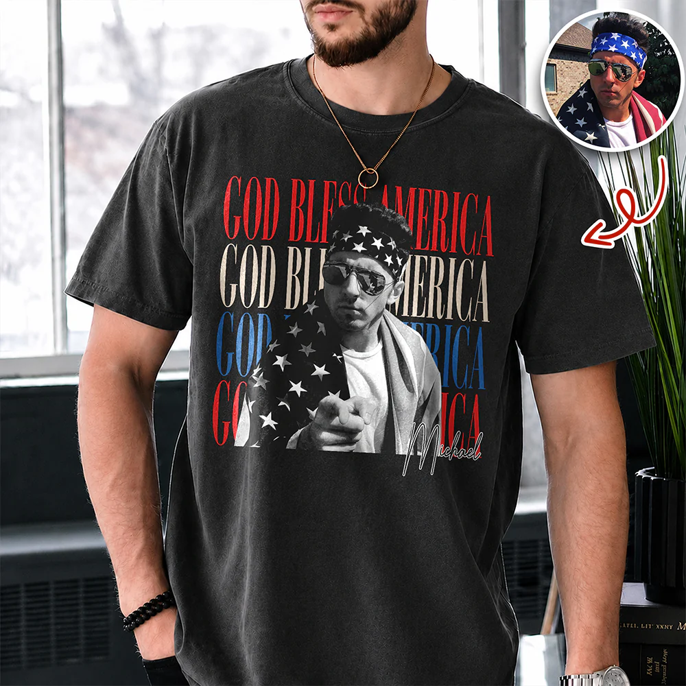 Custom Photo 250th Anniversary God Bless America Patriotic Comfort Shirt HO82 902774 - Image 6