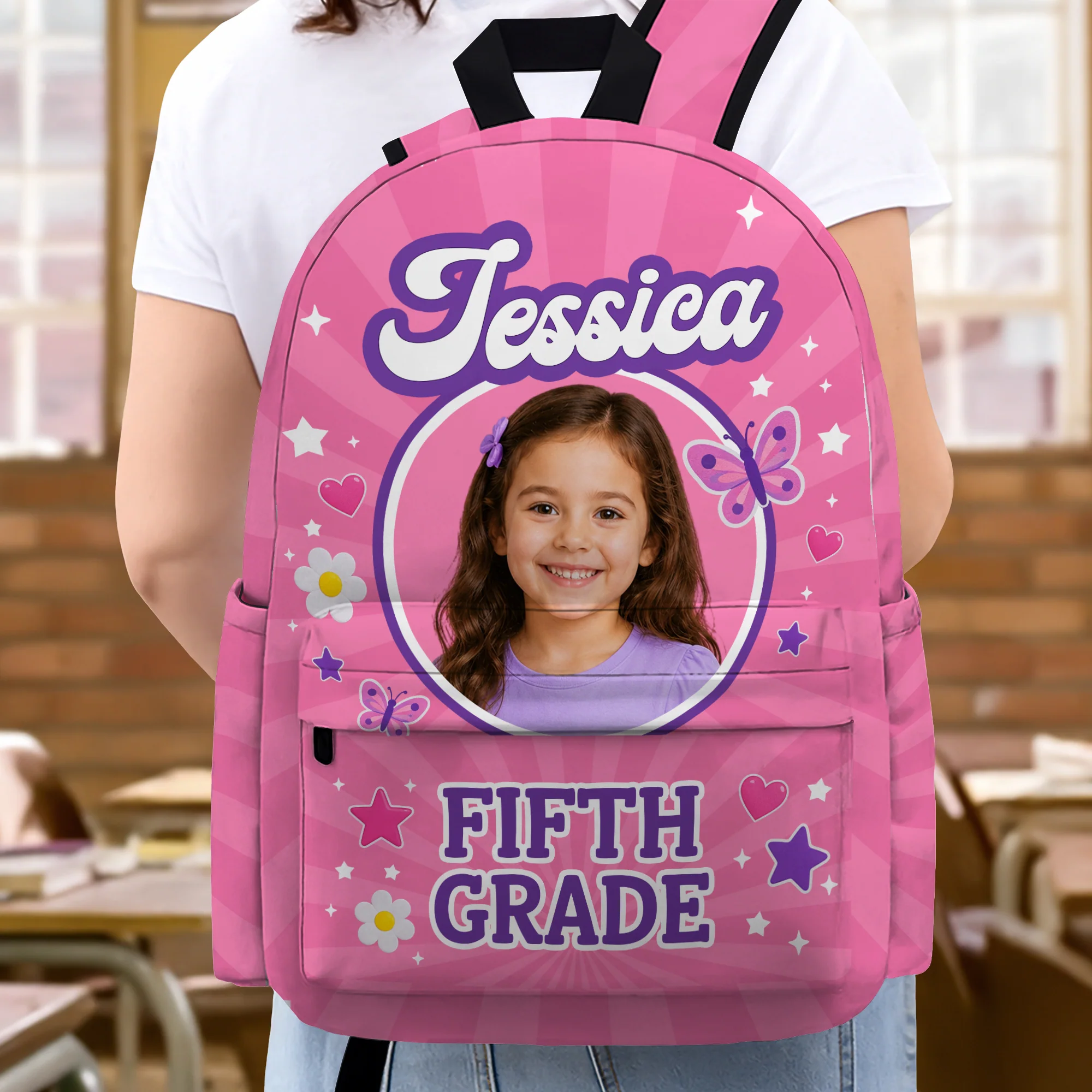 Custom Photo Back to School Kids Backpack - Personalized Gift for Boys and Girls HO82 902796 - Image 5