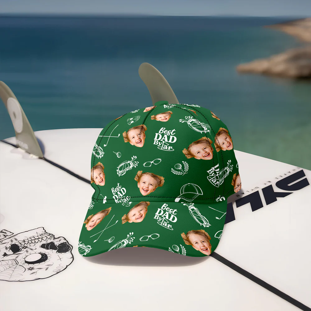 Custom Photo Best Dad By Par Classic Cap - Gift for Golf Dad HA75 921280 - Image 3