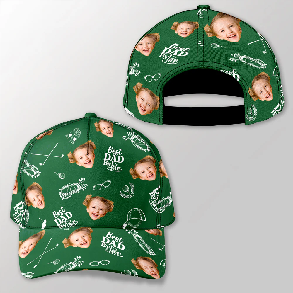 Custom Photo Best Dad By Par Classic Cap - Gift for Golf Dad HA75 921280 - Image 5