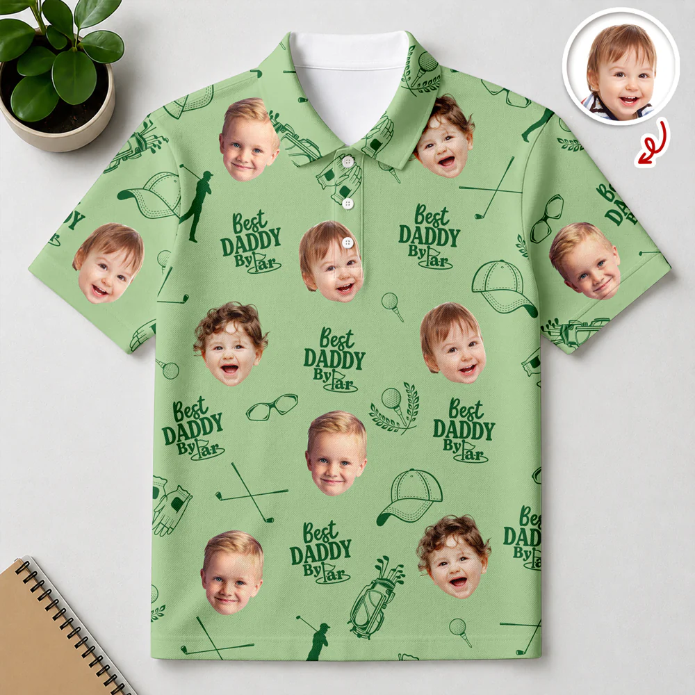 Custom Photo Best Dad By Par Golf Pattern Gift For Father, Mother CH07 911464 - Image 3