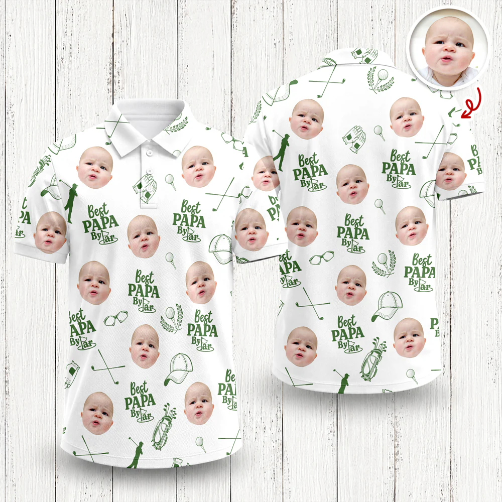 Custom Photo Best Dad By Par Golf Pattern Gift For Father, Mother CH07 911464 - Image 5