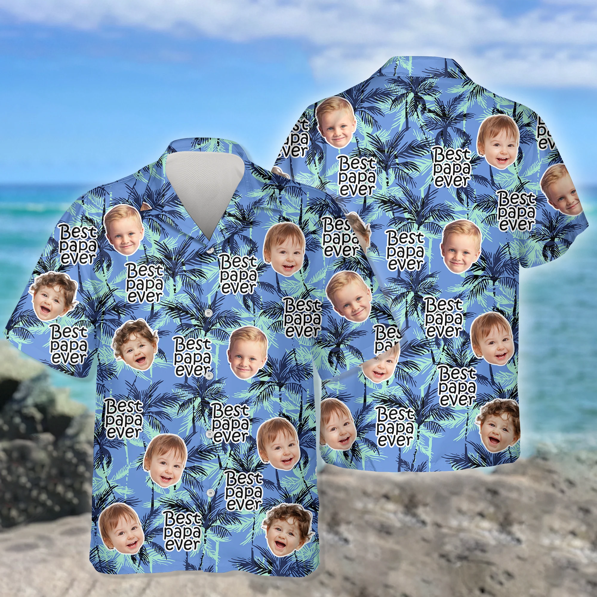 Custom Photo Best Dad Ever Tropical Pattern Hawaiian Shirt - Personalized Gift for Dad CH07 911568 - Image 6