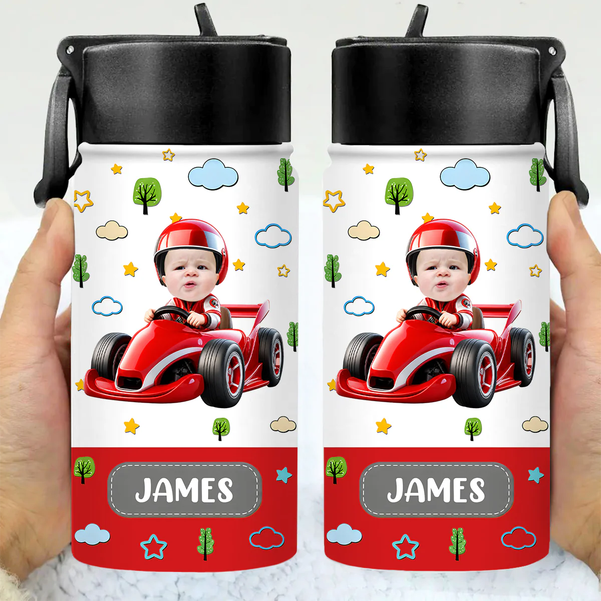 Custom Photo Car Lorry Vehicle Helmet Kid Water Bottle HO82 902968 - Image 3