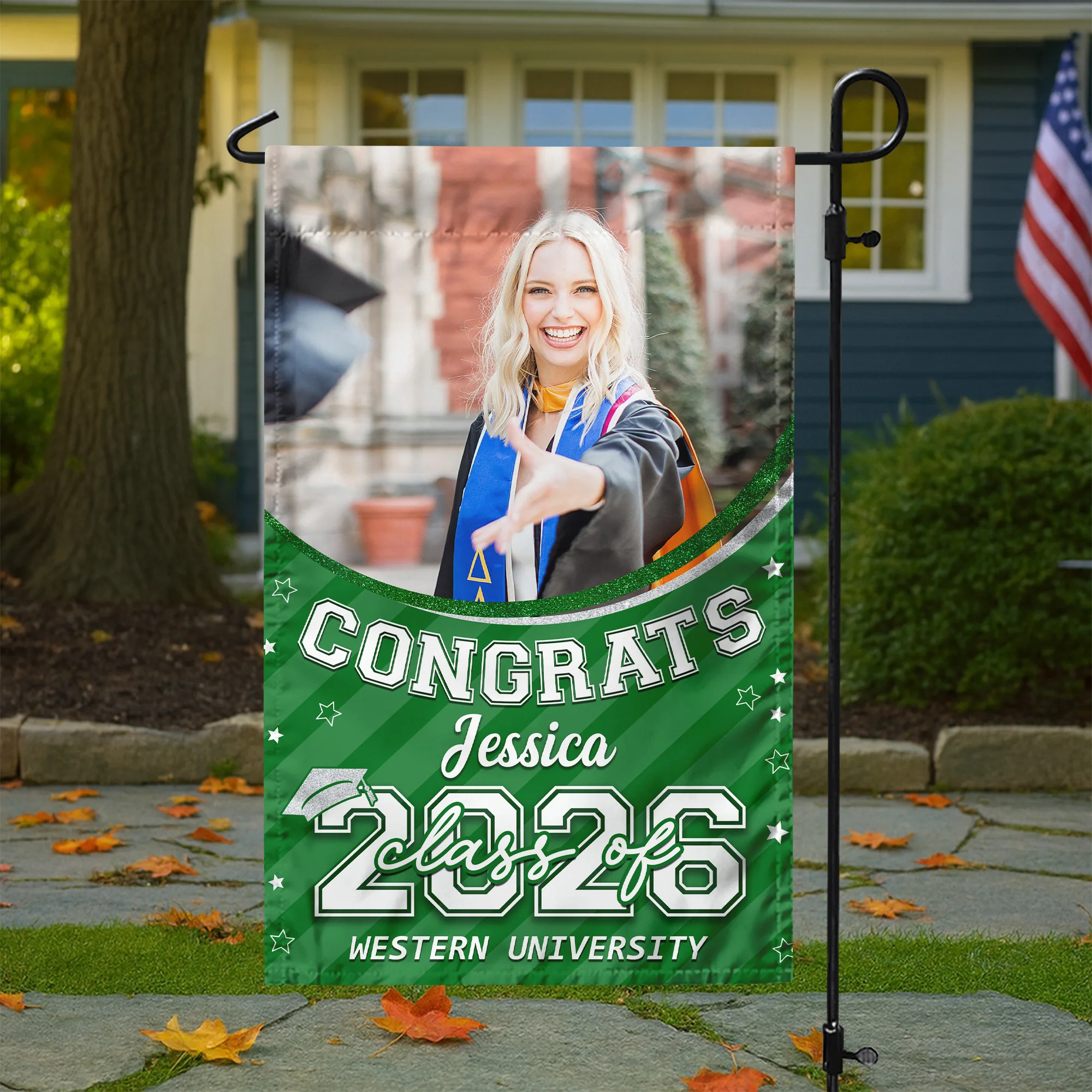 Custom Photo Class of 2026 Congrats Graduation Garden Flag HO82 901710 - Image 5