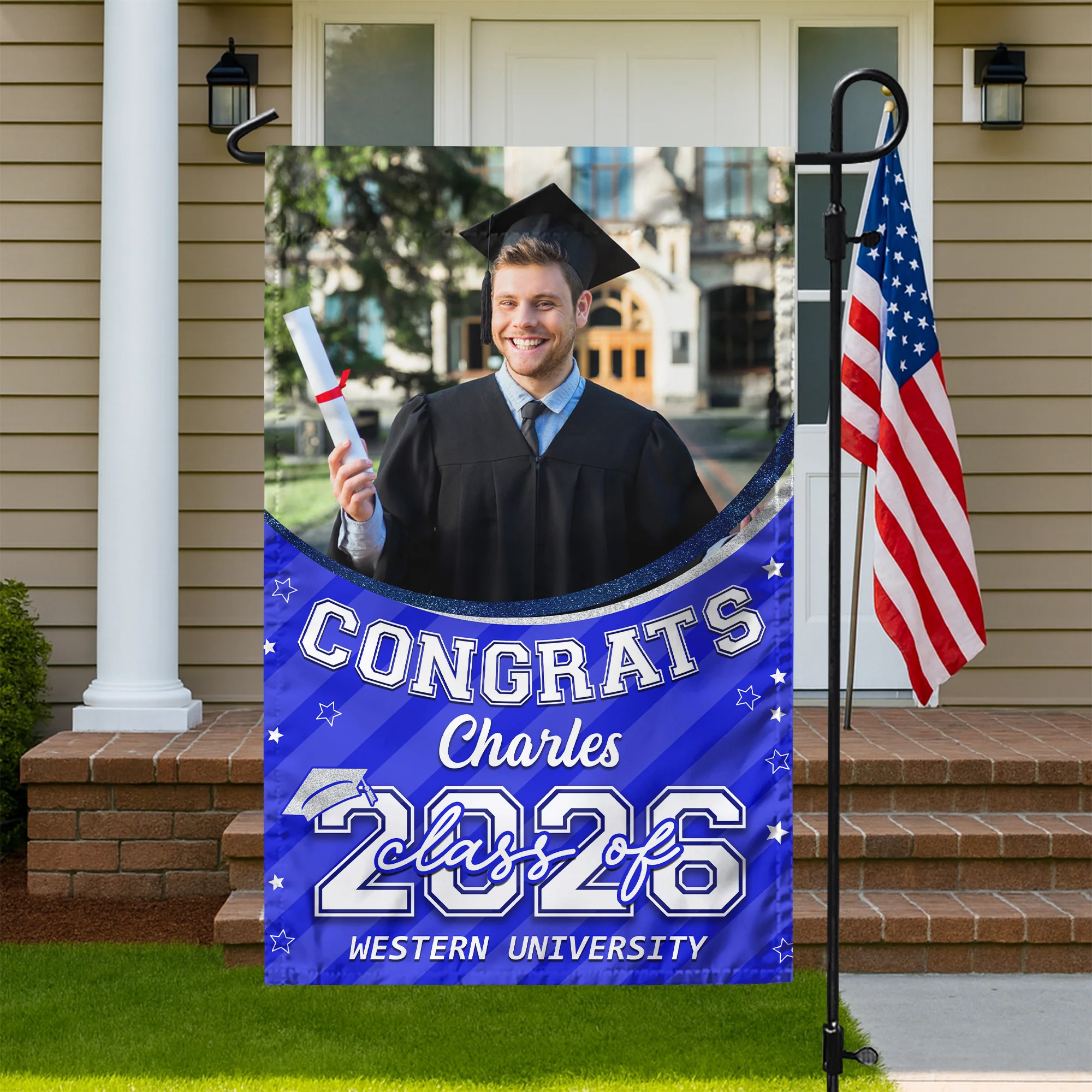 Custom Photo Class of 2026 Congrats Graduation Garden Flag HO82 901710 - Image 6