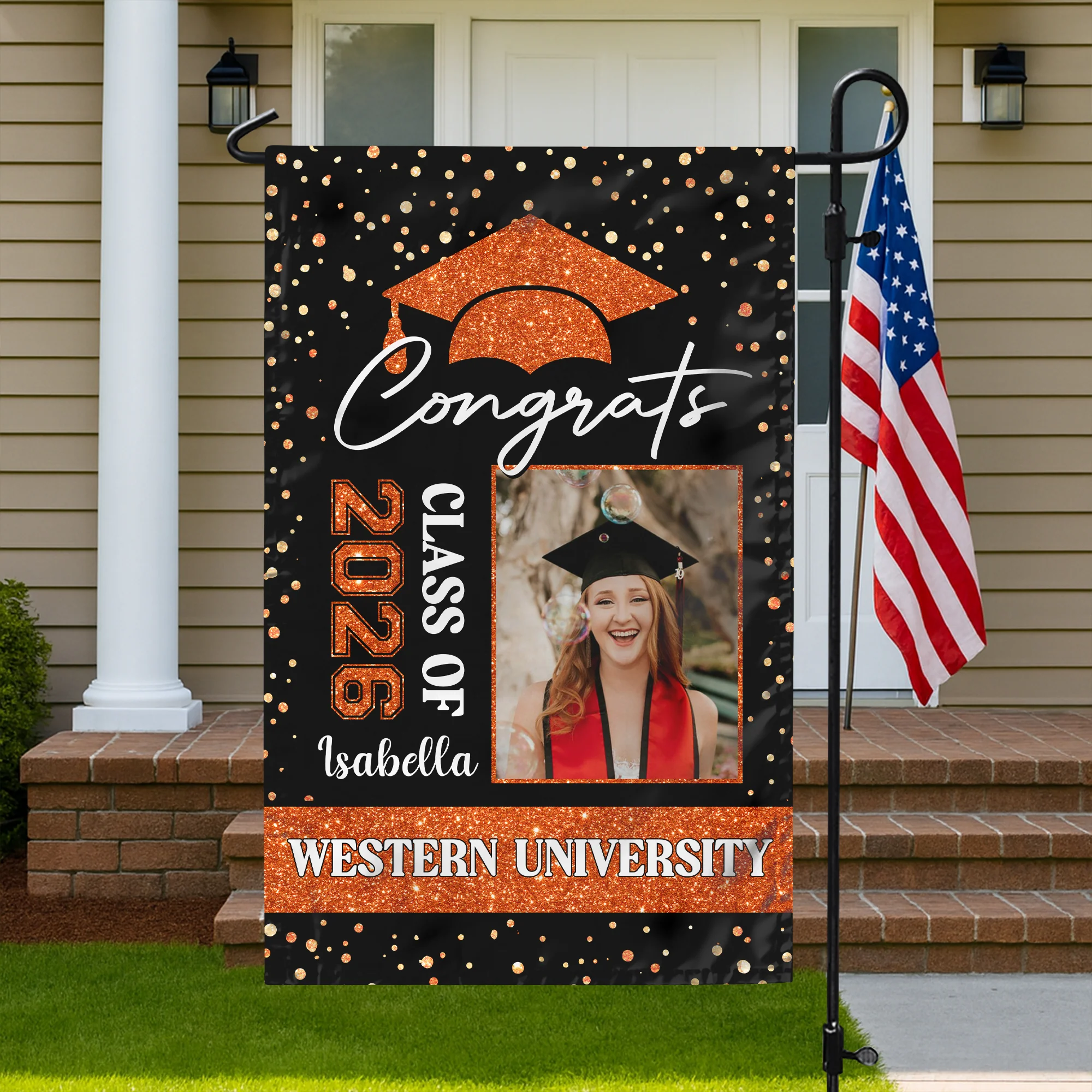 Custom Photo Class of 2026 Congratulations Graduation Garden Flag HO82 901708 - Image 7