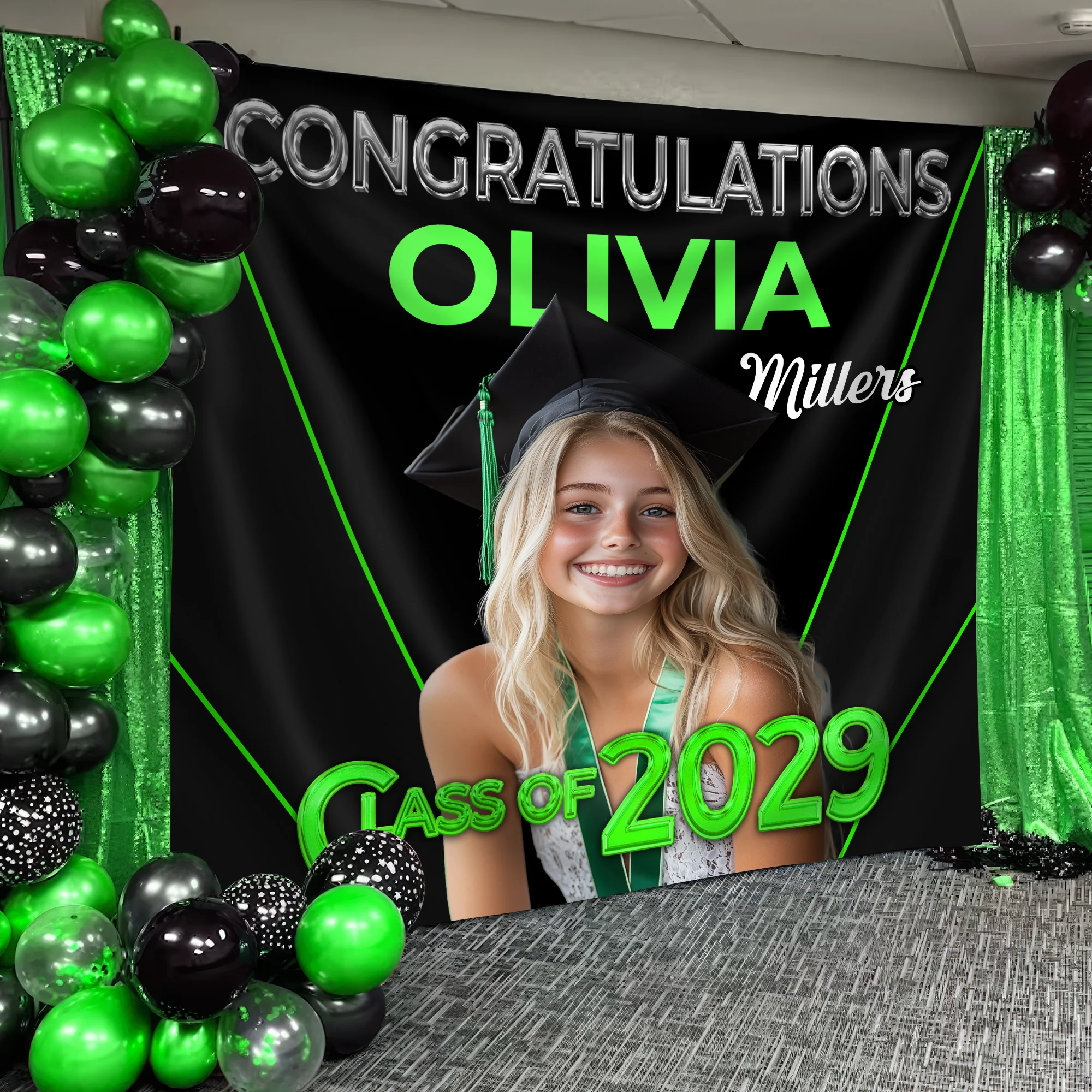 Custom Photo Class of 2026 Graduation Backdrop LM32 899205 - Image 5