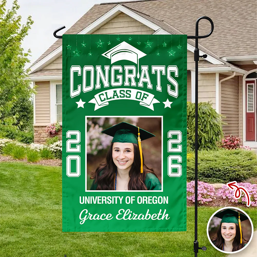 Custom Photo Class of 2026 Graduation Celebrate Garden Flag HO82 901374 - Image 7